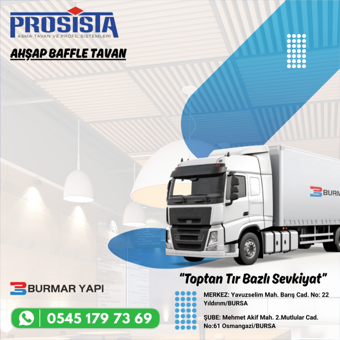 Sakarya Ahşap Baffle Tavan Fiyatları